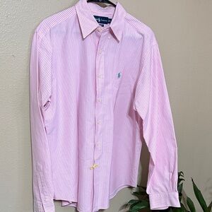 Ralph Lauren Pink Striped Casual Shirt